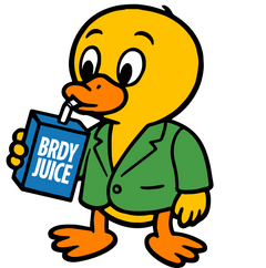Brdy Juice duck mascot